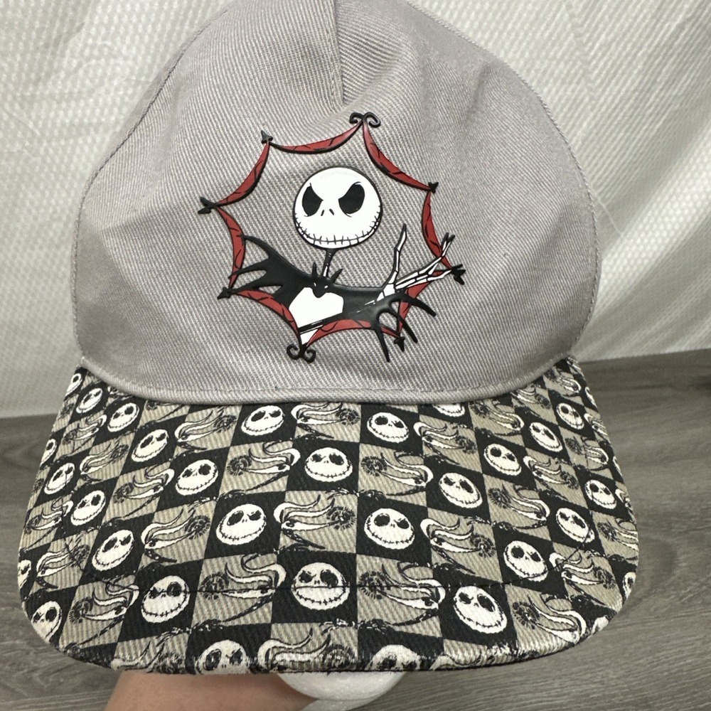 Disney Parks Jack Skellington Nightmare Before Christmas Youth Baseball Cap Gray